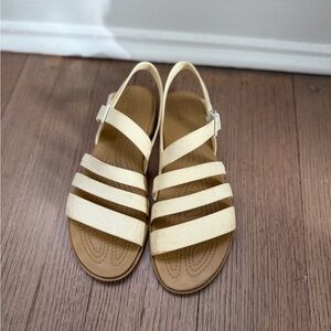 CROCS Cream Women's Sandals